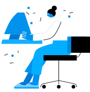 Girl working on desk graphics